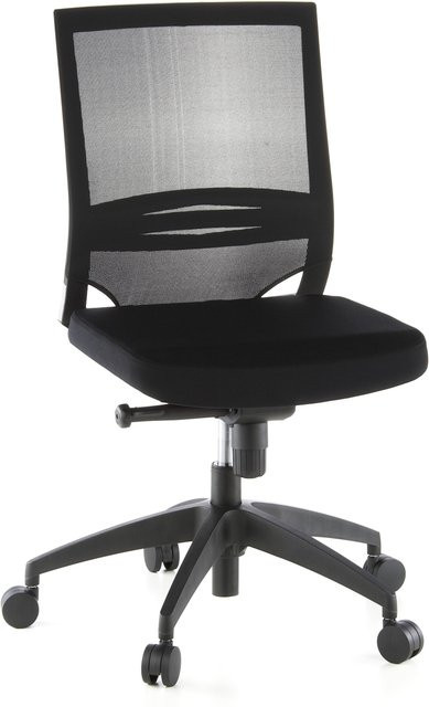 hjh OFFICE Profi Bürostuhl PORTO ECO in Schwarz aus Stoff und Netzstoff ohne Armlehnen - Bild 1