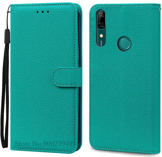 Leder-Brieftasche Buch-Abdeckung für Huawei P Smart Z in Cyanblau - Bild 1