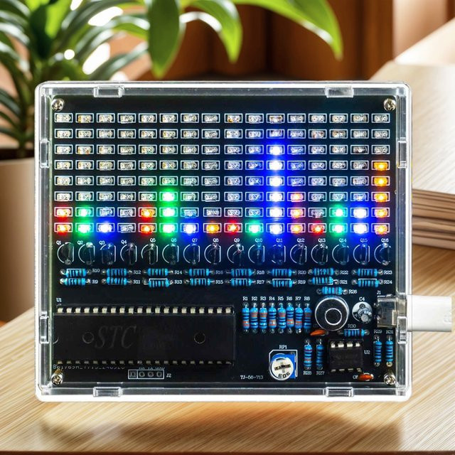 UICPAL DIY LED Löten Kit Sound-Control Melodie Lampe mit RGB Spektrum Display in Transparent und Multicolour - Bild 1
