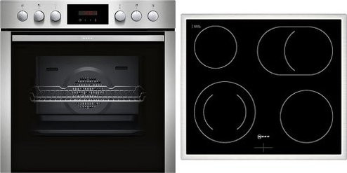 NEFF Herdset EDX4P0 bestehend aus E2CCG6AN3 und M13R42N2 in Edelstahl - Bild 1