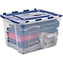 Fellowes Bankers Box Aufbewahrungsbox aus Kunststoff, transparent-dunkelblau, Volumen 55 l, B: 43 cm, T: 59 cm, H: 35 cm - Bild 1