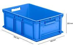SSI Schäfer Kasten im EURO-Maß EF 6220 aus Kunststoff, Blau, 43,5 l - Bild 1