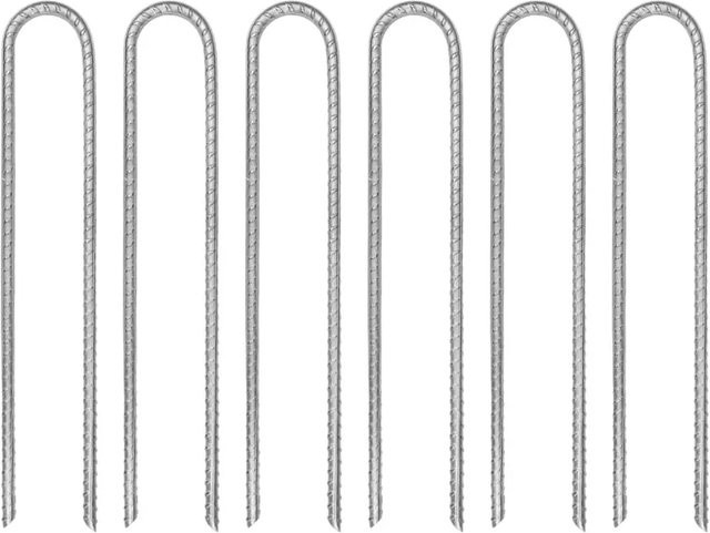 Furnicato Zelthering Bodenanker aus verzinktem Stahl in Silber, Höhe: 30 cm, Durchmesser: 5,5 cm - Bild 1