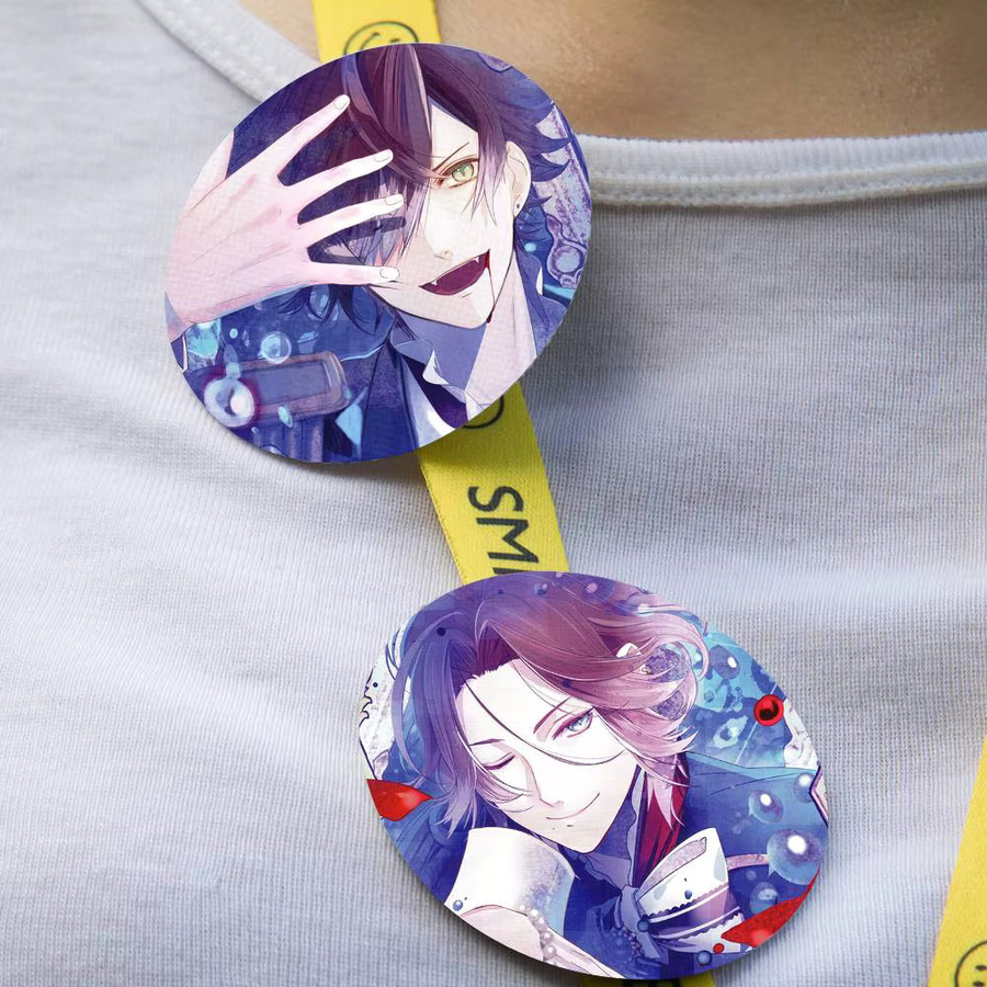 Diabolik Lovers Snap-in-Pins, Broschen, Cartoon-Figur, rund, Bunt, Unisex - Bild 3