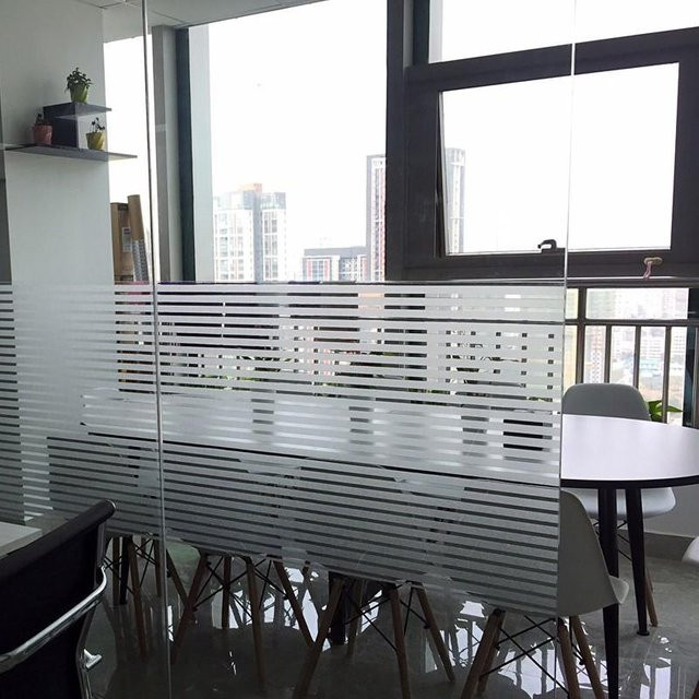 Weihexin Fensterfolie Milchglas-Optik Selbstklebend Mattweiß und Grau, Breiter: 20 cm, Länge: 1 m - Bild 1