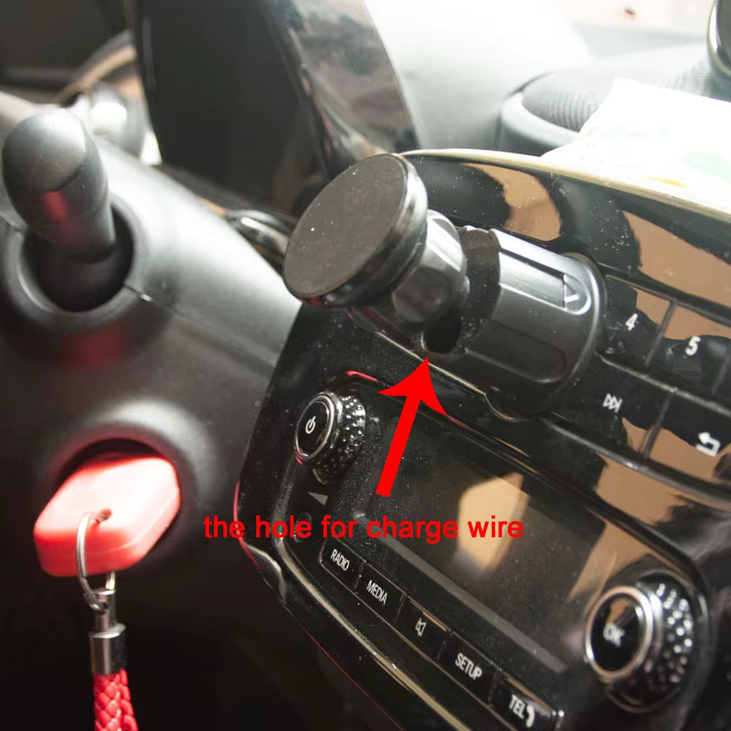 Magnetische Handyhalterung und Ladestation für Mercedes Smart 453 Fortwo und Forfour in Schwarz - Bild 2