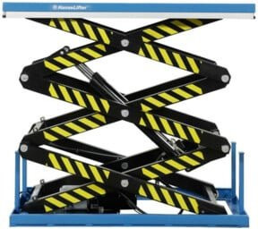 HanseLifter Stationärer Hubtisch TRSHT2T mit Dreifachschere in Blau, Tragfähigkeit: 2.000 kg, maximaler Hub: 3.000 mm - Bild 1