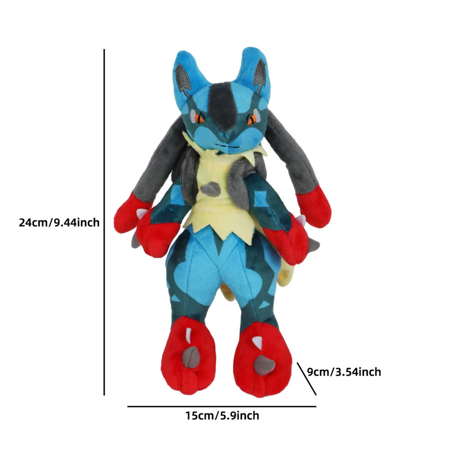 DUODUOBAO Pokémon Plüschpuppen Butterfree Greninja Zeraora Umbreon Lucario Fennekin, Stofftier, bunt - Bild 2