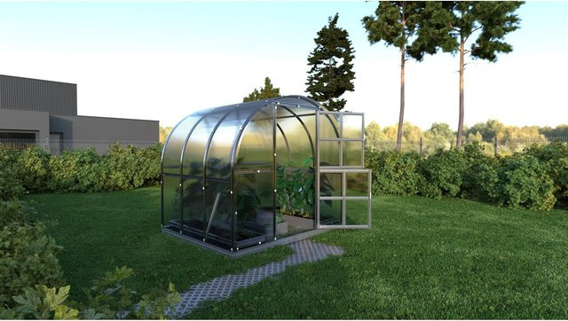 KLASIKA Gewächshaus mit 4 mm Polycarbonatabdeckung und verzinktem Stahlrahmen, B: 3 m, T: 2 m, H: 2 m - Bild 1