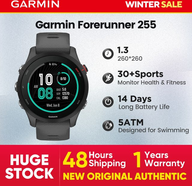 Garmin Smartwatch, Schwarz, Silikon, Unisex - Bild 1