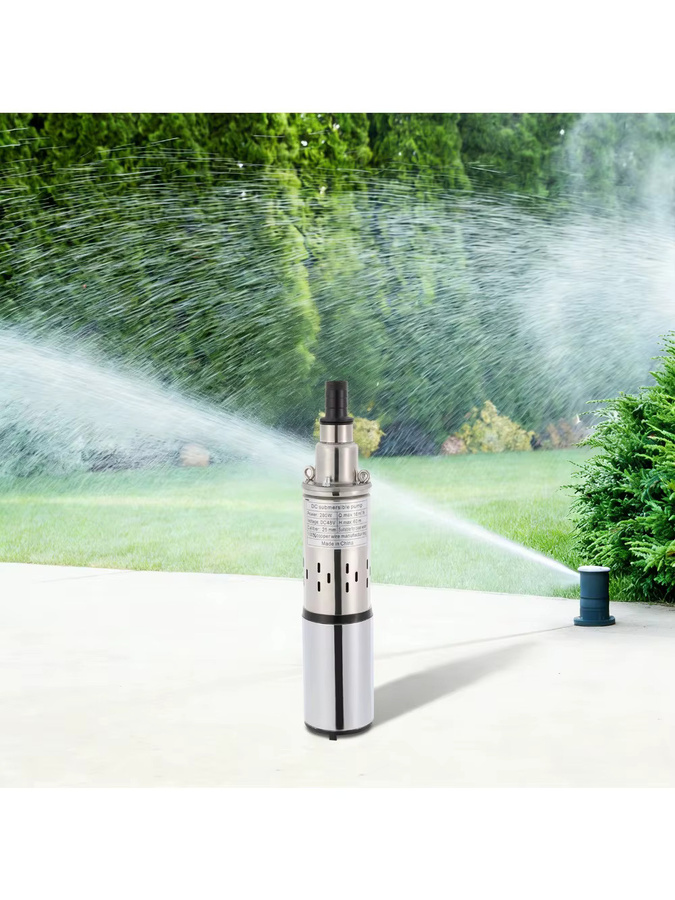 Bymaocar Solarbetriebene Tiefbrunnenpumpe 280W 48V in Silber für Gartenbau und Landschaftsgestaltung - Bild 5