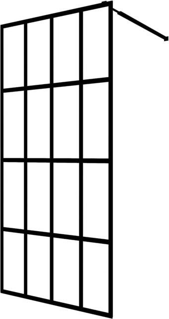 vidaXL Walk-In Duschwand aus mattem Sicherheitsglas, rechteckig, Breite: 140 cm, Höhe: 195 cm - Bild 1