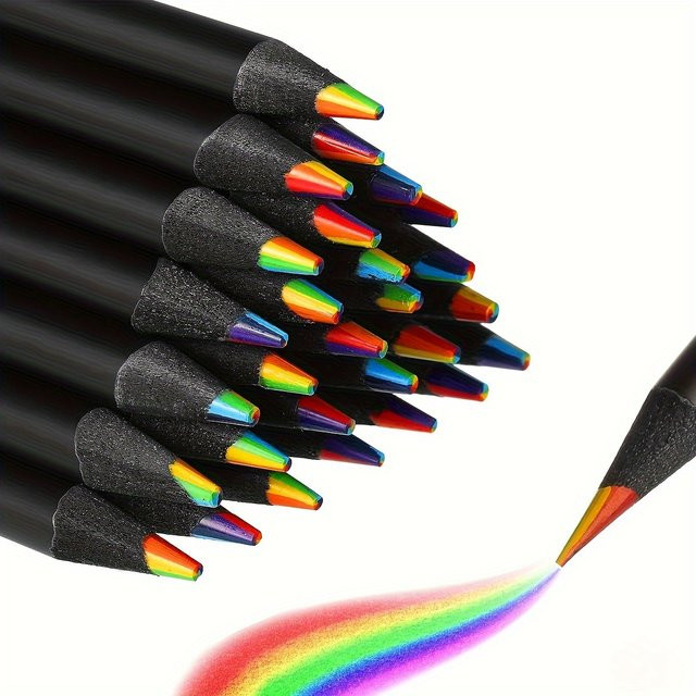 Regenbogenstifte in 7 Farben für Kunst und Zeichnen, 24 Stück, Multicolour - Bild 1