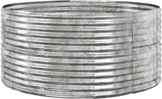 Furnicato Hochbeet aus verzinktem Stahl in Silber, B/T/H: 140 x 140 x 68 cm - Bild 1