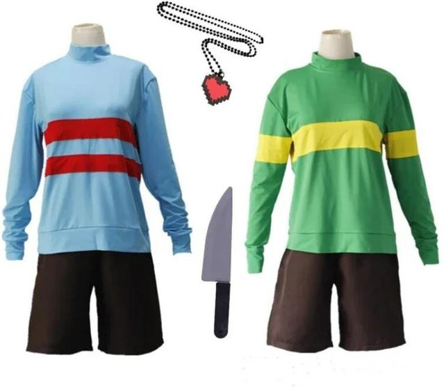 ZOBOTT Undertale Cosplay-Kostüm, Unisex, Set / Bundle, Grau, Bunt / Mehrfarbig - Bild 1