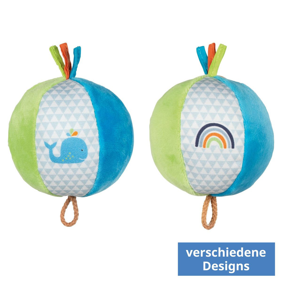 Goki Regenbogen Wal Softball mit Glöckchen, Plüsch / Textil, Bunt / Mehrfarbig - Bild 1