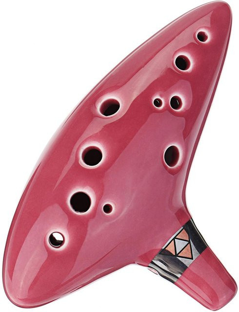 Toys Arts Ocarina, Keramikgefäß Flöte, 12 Löcher, rot, mit Musicbook und Lanyard - Bild 1