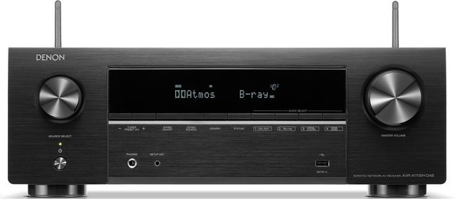 Denon AVR-X1700H DAB AV-Receiver in Schwarz mit HDMI - Bild 1
