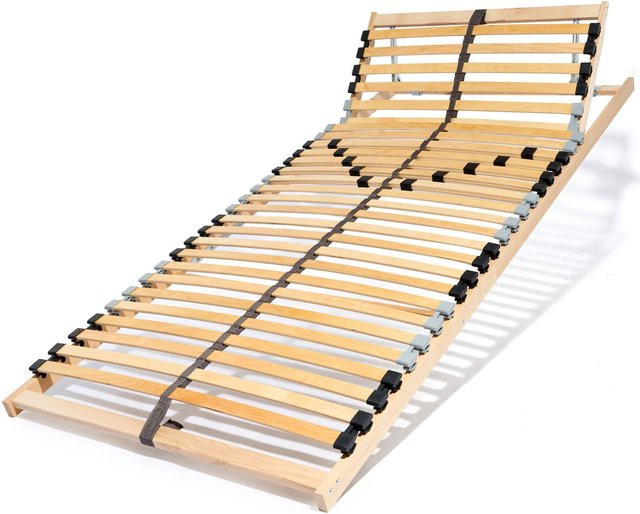 Coemo 7-Zonen Lattenrost ERGO K aus Buche und Birke, verstellbares Kopfteil und Härtegrad, B/T/H: 90 x 210 cm, 30 Leisten - Bild 1