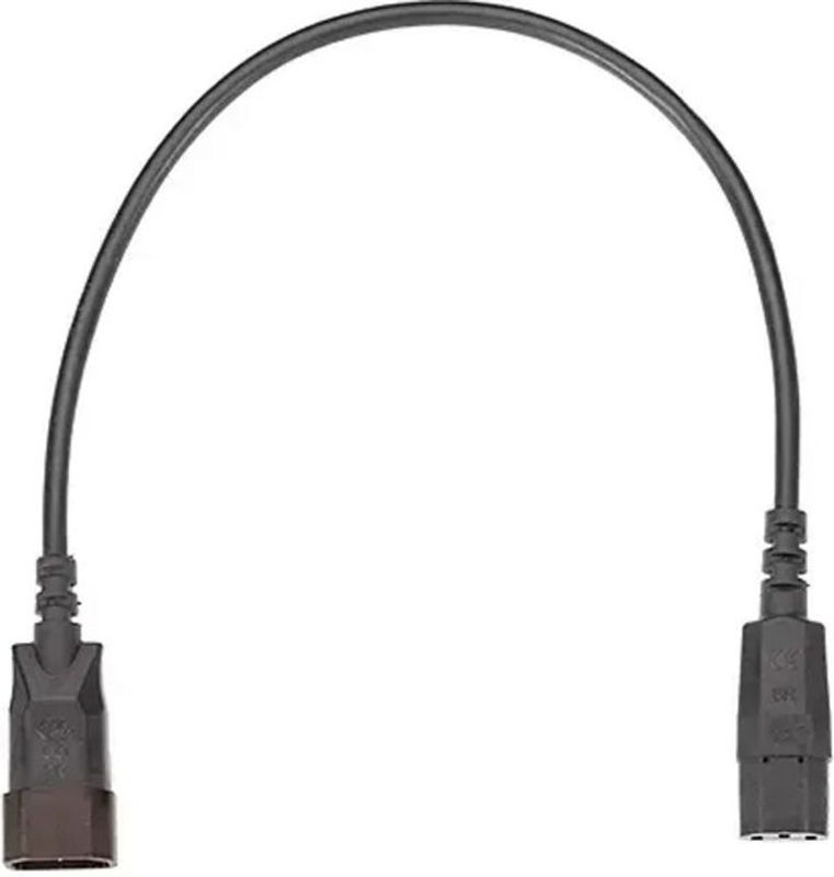 Bachmann Kaltgeräteverlängerungskabel C14 Stecker auf C13 Buchse, schwarz, Länge: 0,5 m - Bild 2