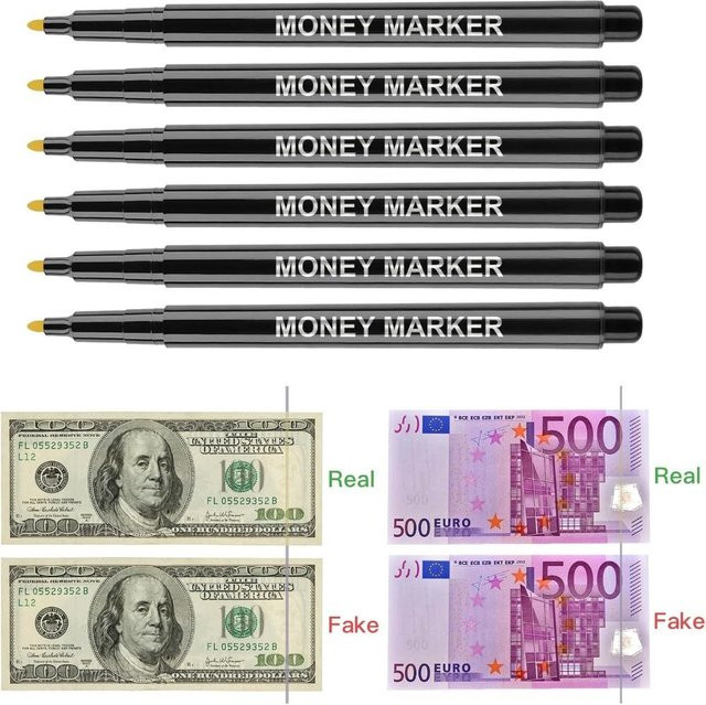 Geld-Fälschungs-Erkennungsstift mit schwarzer Tinte für professionelle Rechnungsprüfung - Bild 1