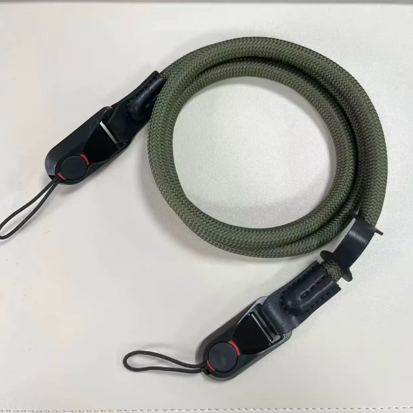 VIKEFON Quick Release Kamera Umhängeband aus Nylon Seil als multifunktionales Schultergurt Lanyard für Nikon Canon Sony und Fuji in Schwarz oder Grün - Bild 2
