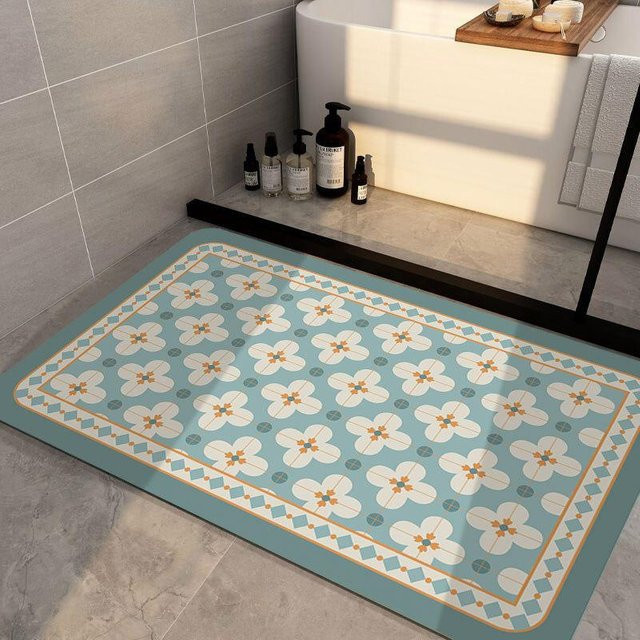 Saugfähige Kieselgurmatte von Yiran Furniture für Badezimmer und Toilette, rutschfest und schnelltrocknend, B/H: 60 x 40 cm - Bild 1