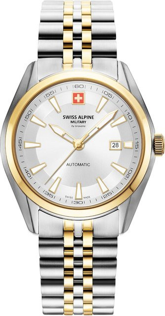 Swiss Alpine Military Herrenuhr Automatik, Edelstahl, 43 mm, Silber - Bild 1