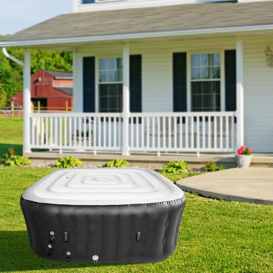 Fdit Aufblasbare Whirlpoolabdeckung aus PVC, Thermische Poolabdeckung zur Energieeinsparung, Durchmesser: 130 cm - Bild 2