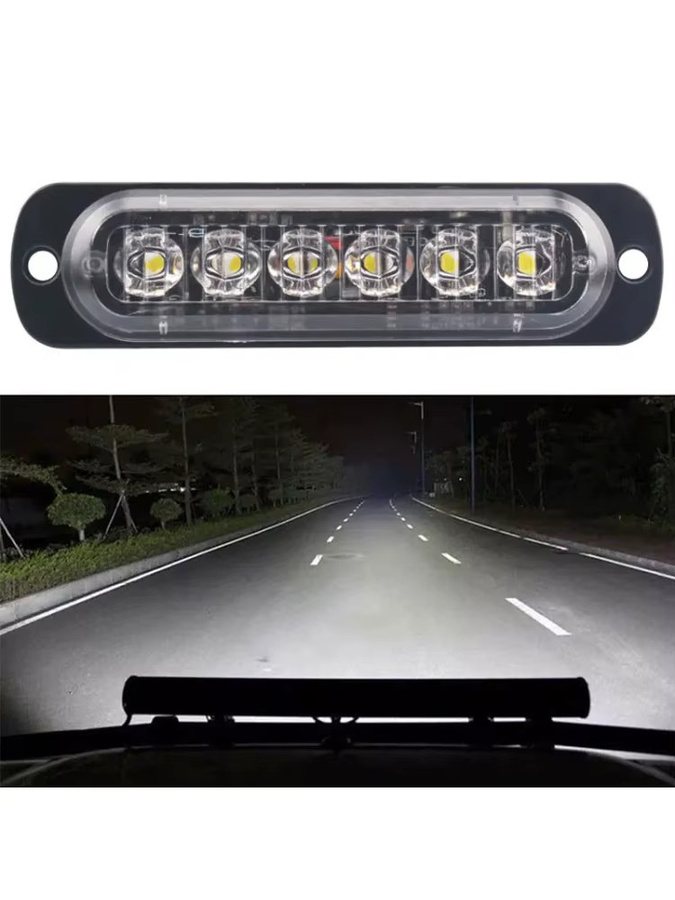 LED Arbeitsleuchte mit 6 LEDs für Auto, LKW und Boot, 12V Punktstrahler in Schwarz und Blau - Bild 6