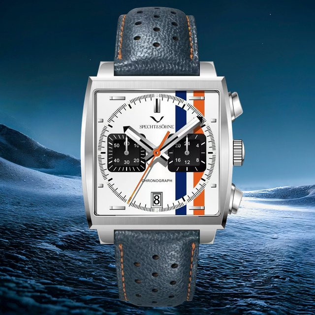 Specht & Söhne Chronograph, Quarz, Edelstahl, Blau, 39 mm, Herren - Bild 1