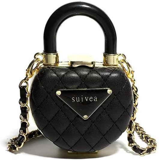JMG Bags Mini Mini Parfüm Tasche, Roter Umschlag, Diamantförmige Kette, Damen, Black - Bild 1