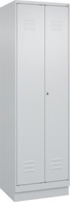 C+P Spind Classic PLUS mit Sockel, 2 Abteile, Lichtgrau, H x B x T: 195 x 60 x 50 cm - Bild 1