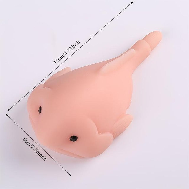 BC Pet Supplies Blobfisch Weich Squishy Fidget Toy, rosa - Bild 1
