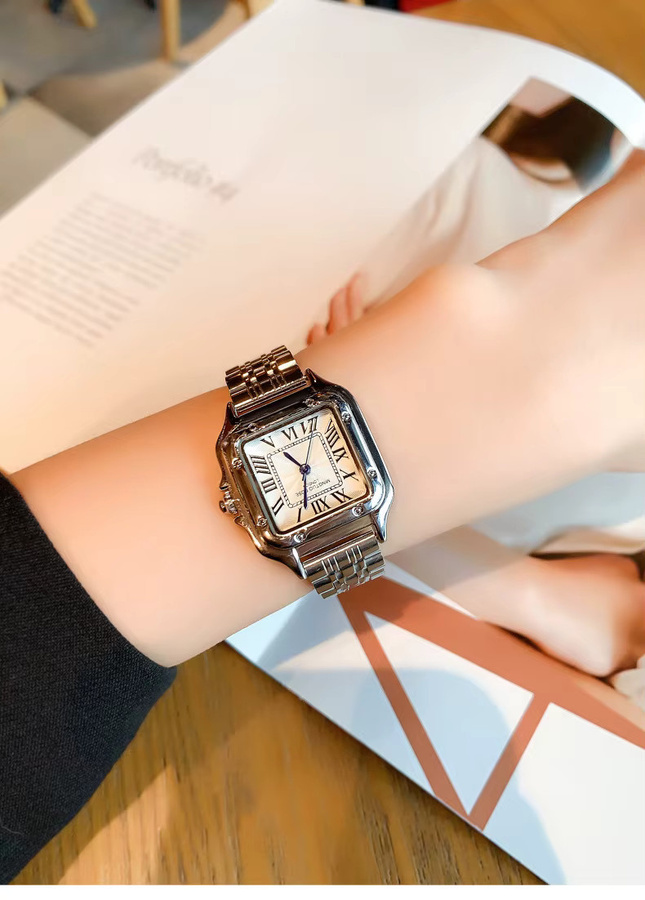GREALY Armbanduhr, Quarz, Gold, Edelstahl, Diamantbesetzt, Damen - Bild 2
