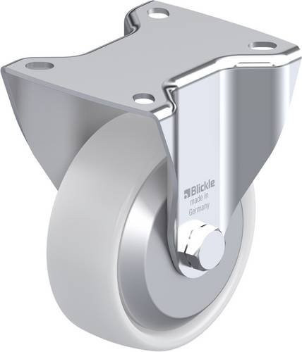Blickle Bockrolle BK-PO 100G-1-FA in Weiß aus Stahl mit 100 mm Rad-Durchmesser und 280 kg Tragfähigkeit - Bild 1