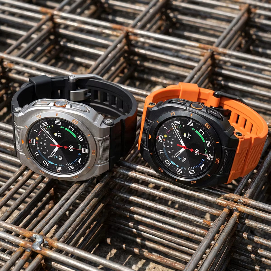 FancyWrist Uhrenarmband für Samsung Galaxy Watch Ultra 47mm, Silikon, Herren, Black Orange - Bild 4