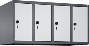 C+P Aufsatzschrank 7016/7035 mit 4 Abteilen und Sicherheits-Drehriegel, B/T/H: 100 x 50 x 50 cm, Anthrazitgrau und Lichtgrau - Bild 1