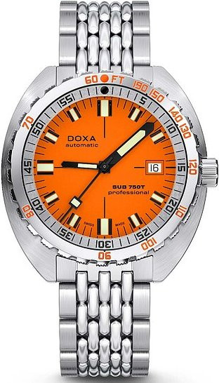 Doxa Armbanduhr SUB750T Professional, Automatik, Edelstahl, Orange, 45 mm, Herren - Bild 1