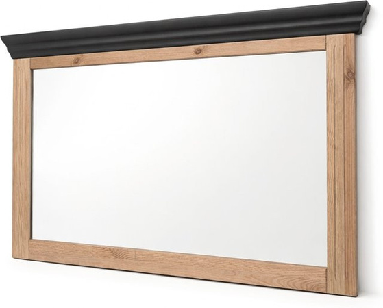 Lundt Spiegel aus massiver Kiefer, eichefarbig geölt, braun, rechteckig, Höhe: 73,0 cm, Breite: 73,0 cm