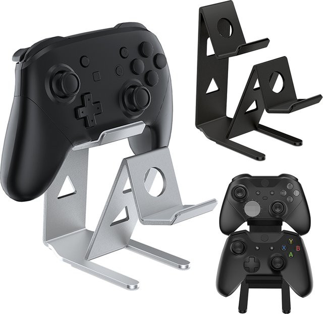 ALLOET Doppel-Controller-Halter für Nintendo Switch, PS5, PS4 und Xbox in Schwarz - Bild 1