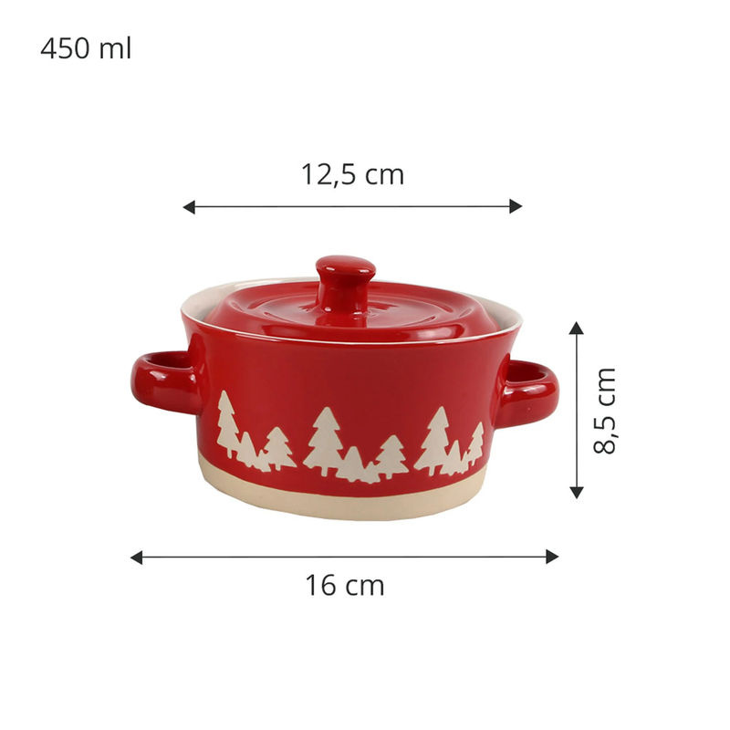 Genialo Schlemmer-Töpfchen Tannenbäume in Grün und Rot, 4 Stück - Bild 2