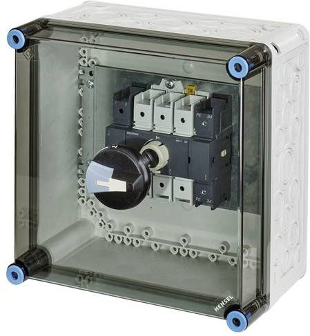 Hensel Mi 7214 Lasttrennschalter in Weiß, Schaltspannung max. 690 V/AC, B x H x T: 30,0 x 30,0 x 21,6 cm - Bild 1