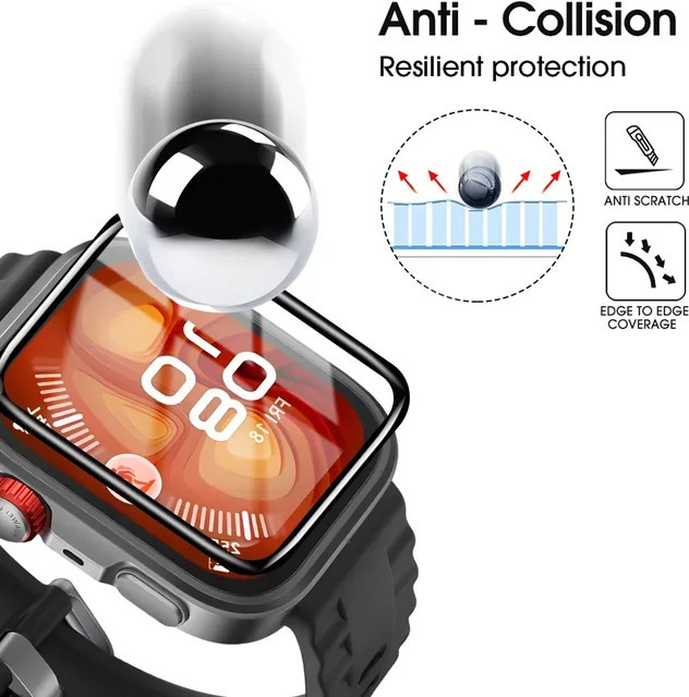 Huawei Displayschutzfolie, 9D gebogene Folie, transparent, Smartwatch-Zubehör - Bild 1