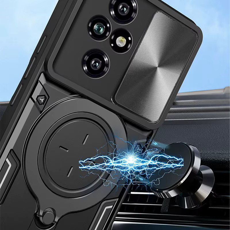 Magnetische Honor Handyhülle aus Metall mit 360 Grad Rotation in Lila - Bild 3