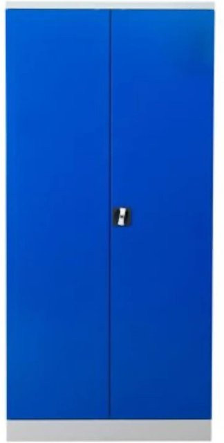 PROREGAL Stahlschrank Bee mit 4 Fachböden und Schließsystem, Farbe Grau-Blau, H x B x T: 195 x 92 x 60 cm - Bild 1