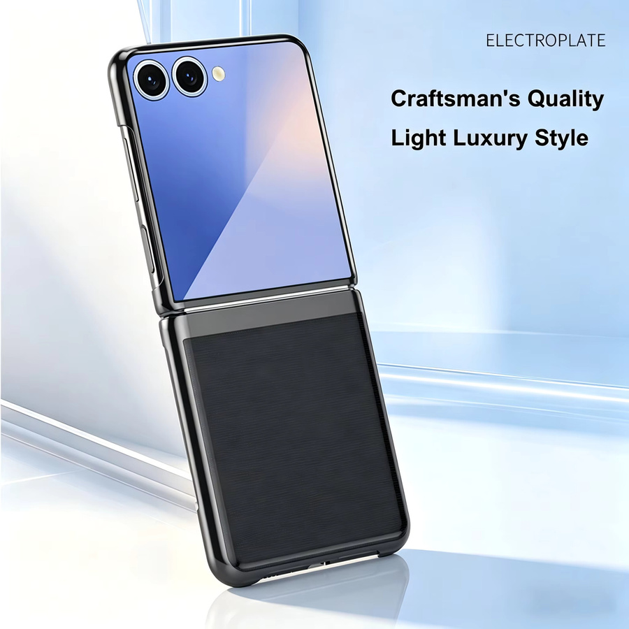 Transparente Samsung Galaxy Z Flip Schutzhülle mit Skin-Feel Material für Flip8, Flip7, Flip7 FE, Flip6, Flip5, Flip4 und Flip3 in Silber - Bild 4