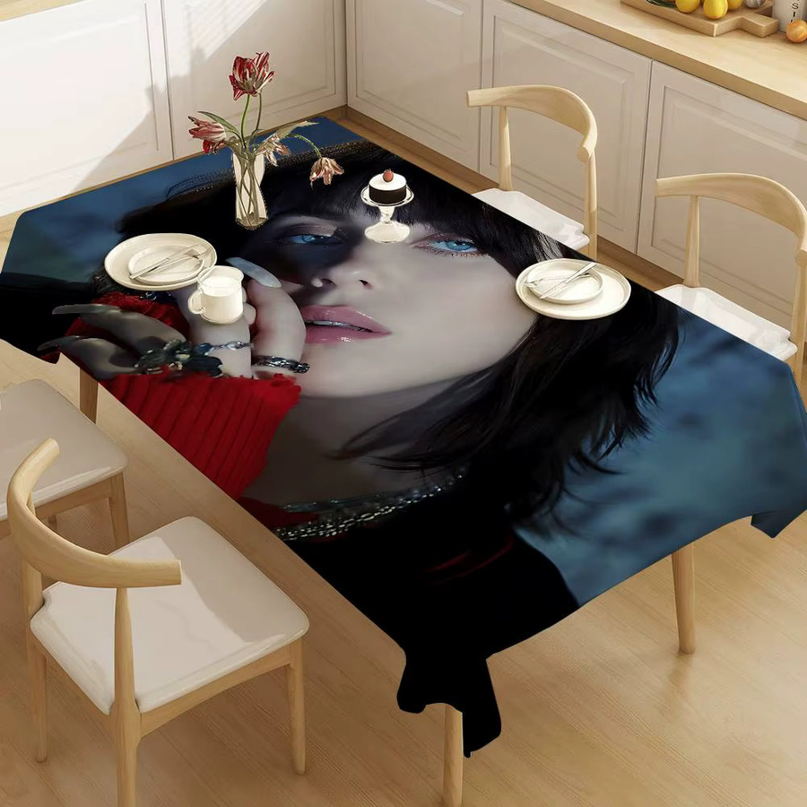 Potdemiel Rechteckige Tischdecke mit Grafikprint in Mehrfarbig für Bauernhaus, Hochzeit oder Party - Bild 3