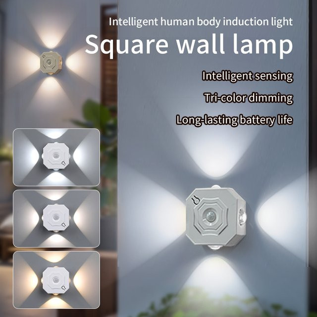 GGBEE Magnetische LED Wandleuchte mit Touch-Dimmer, USB-aufladbares Nachtlicht in Weiß mit RGB-Funktion für Schlafzimmer und Treppen - Bild 1