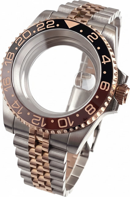 Tandorio Uhrengehäuse, 40 mm, zweifarbiges roségoldenes Herrenuhrengehäuse - Bild 1